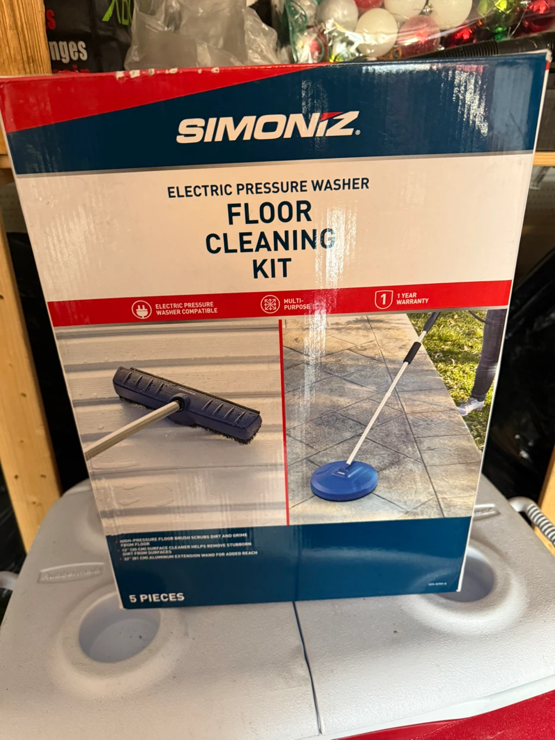 SIMONIZ Electric Pressure Washer Floor Cleaning Kit 5 Pieces
