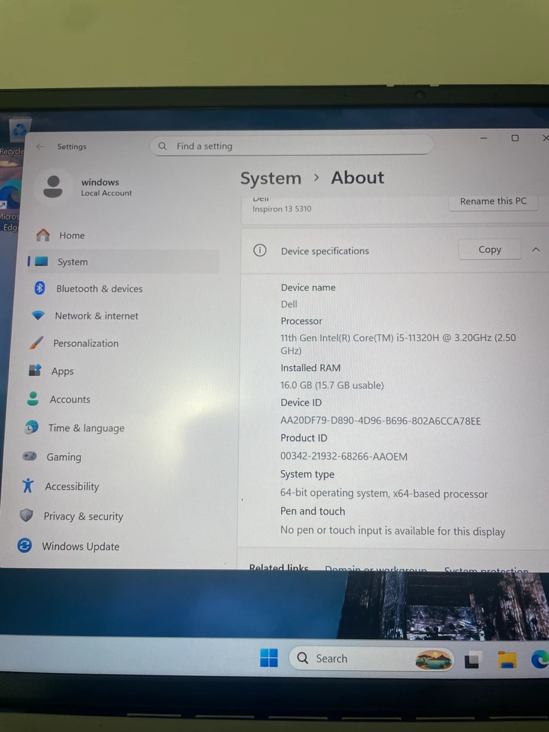Dell Inspiron 13 5310 Laptop - 11th Gen Intel Core i5, 16GB RAM - photo 5