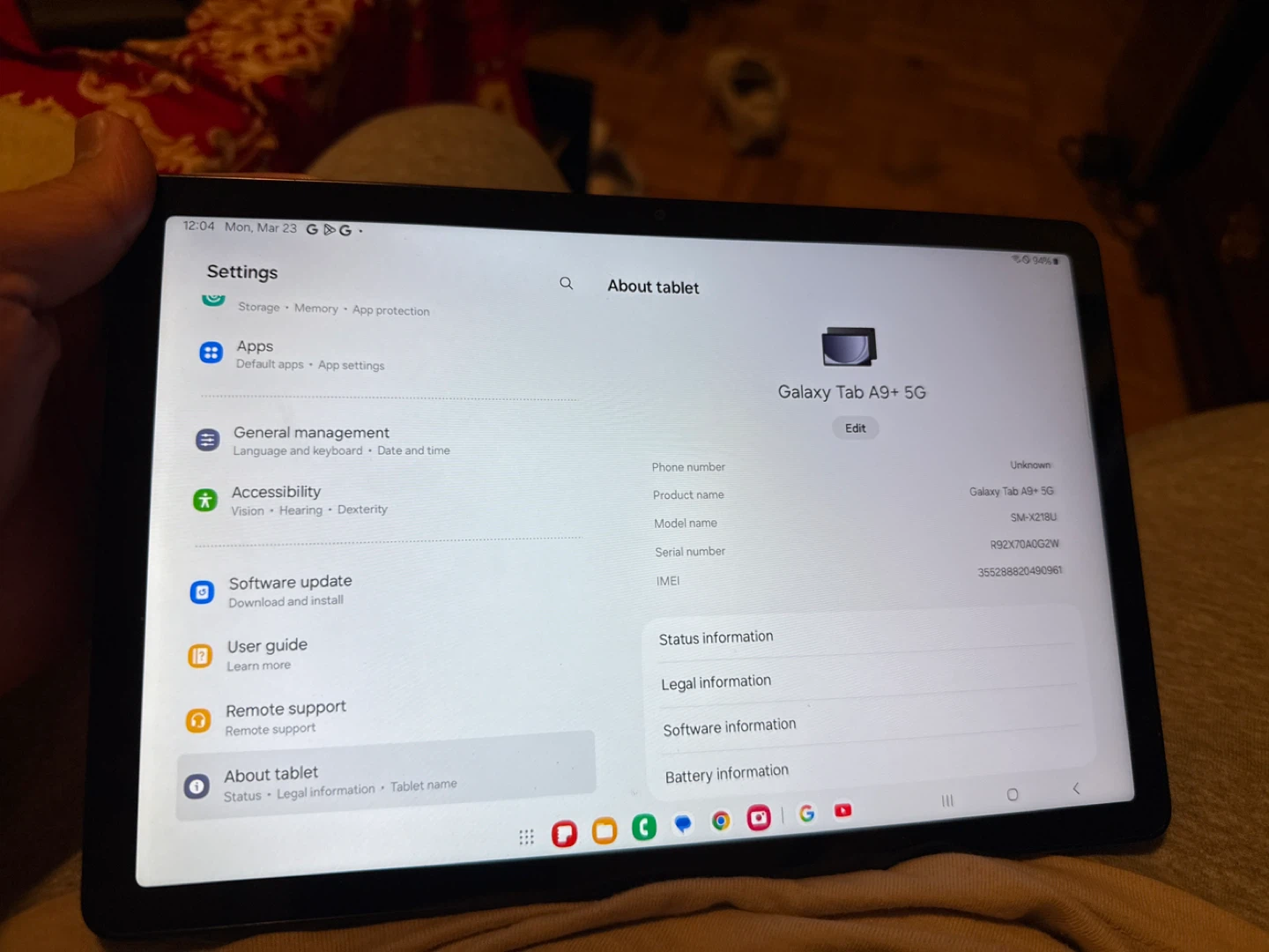 Samsung Galaxy Tab A9+ 5G Tablet