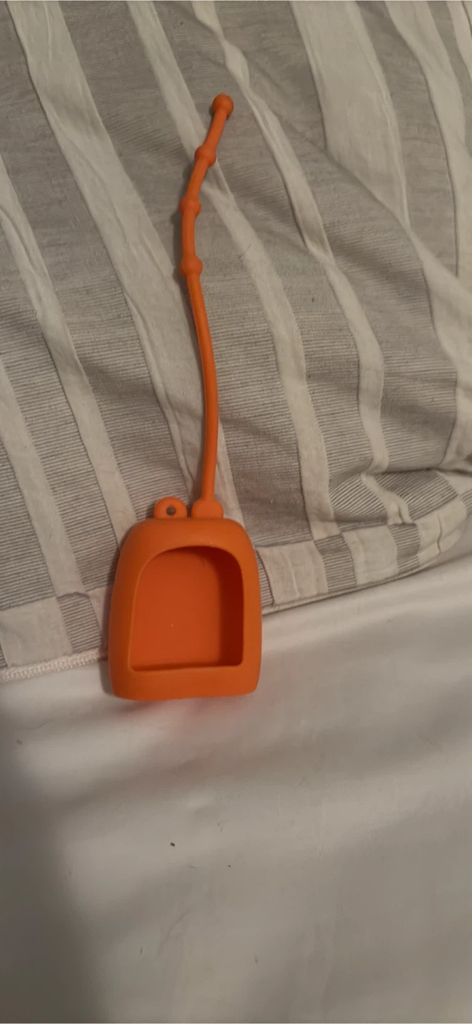 Bath and body works Orange Hand Sanitizer Holder with Lanyard