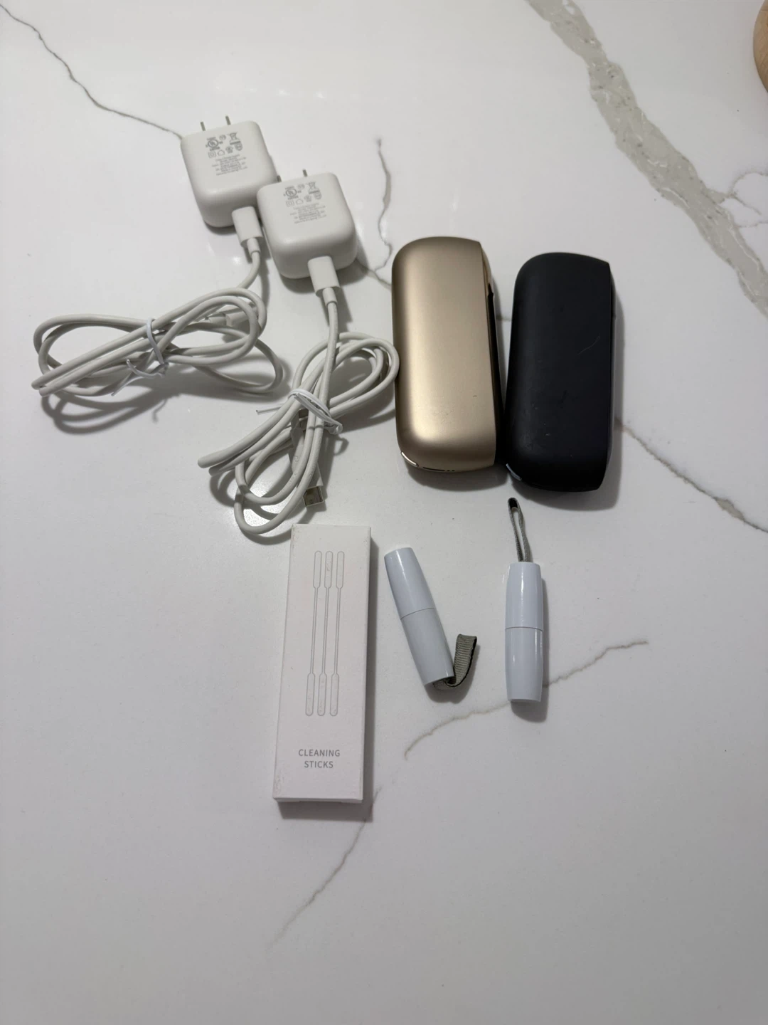 IQOS 3 Duo Kit Gold and Black with Accessories
