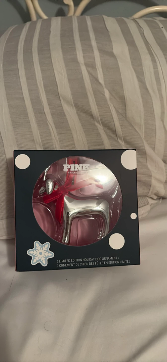Victoria's Secret Pink Limited Edition Holiday Dog Ornament