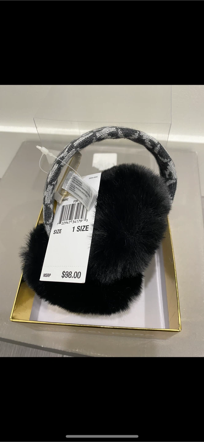 Michael Kors Black Earmuffs - One Size