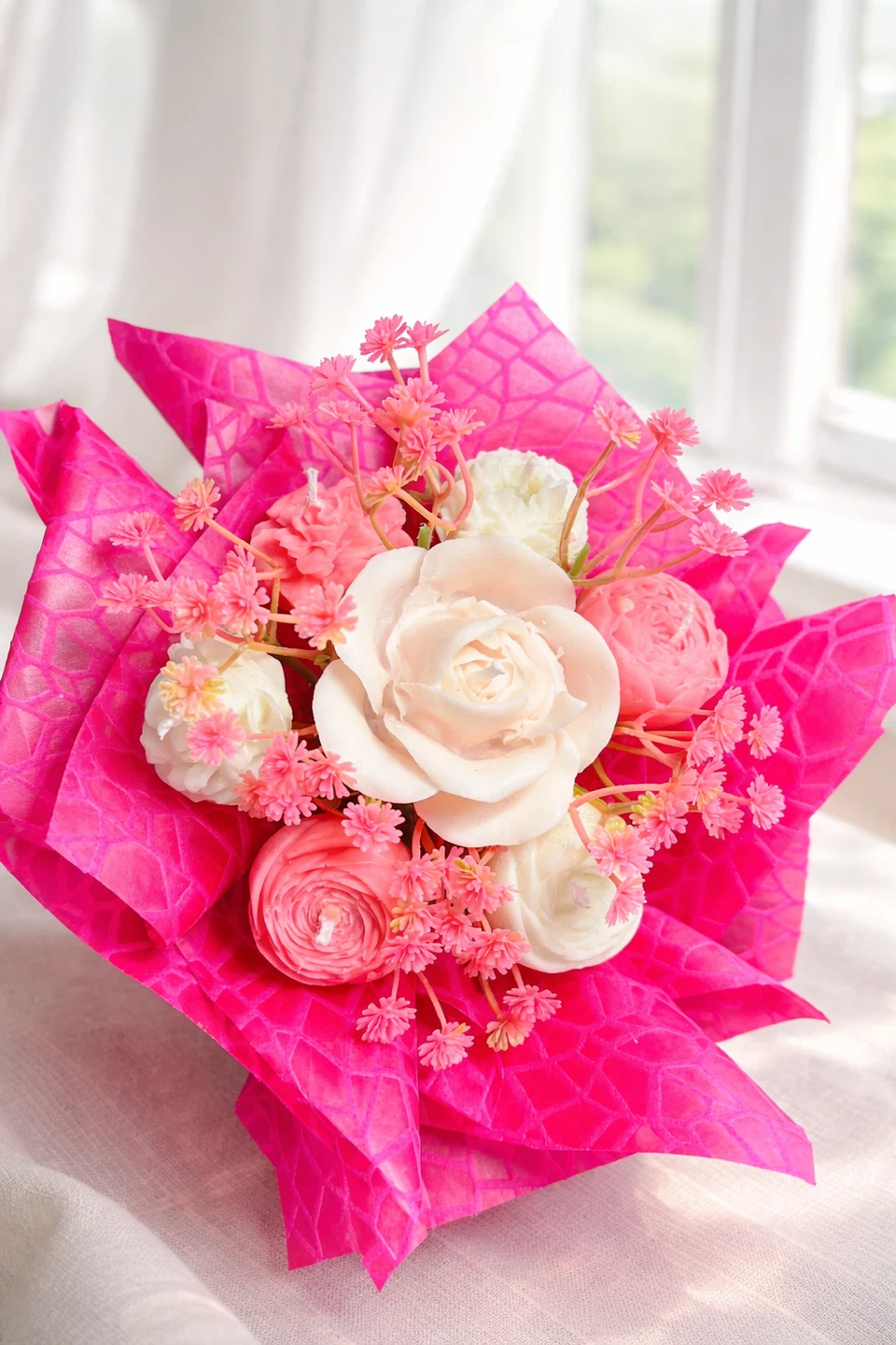 Beautiful Scented Candle Flower Arrangement – Unique Gift Idea - photo 3