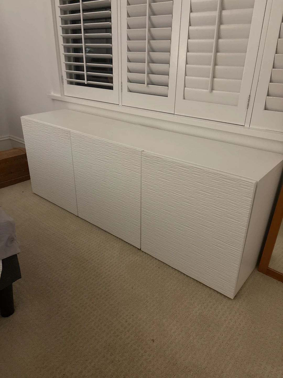 White textured sideboard