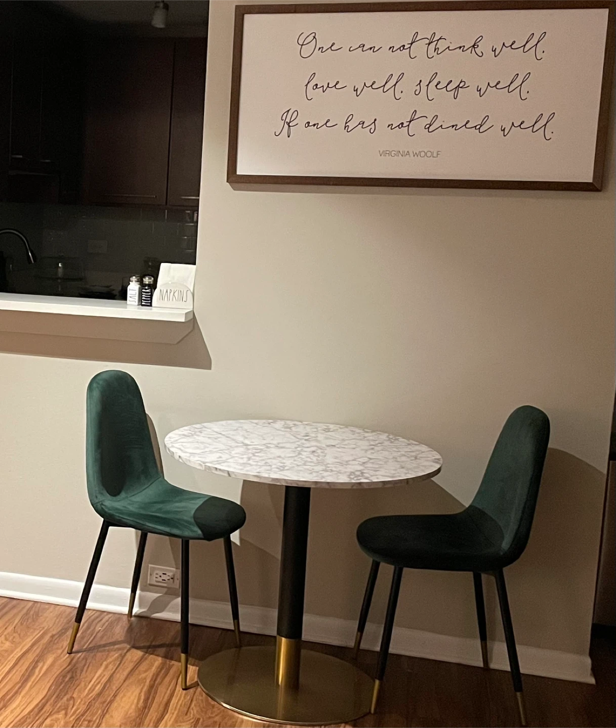 Marble Top Round Dining Table