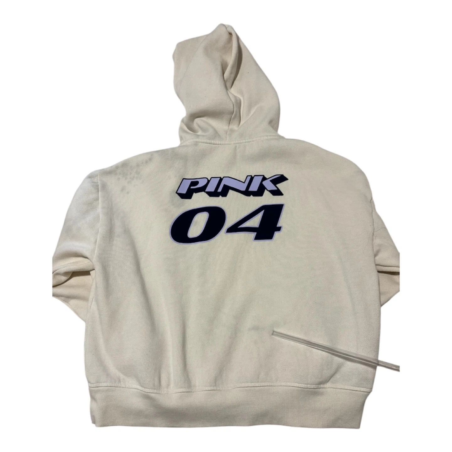 PINK by Victoria's Secret Cream Embroidered Dog Zip-Up Hoodie - photo 3