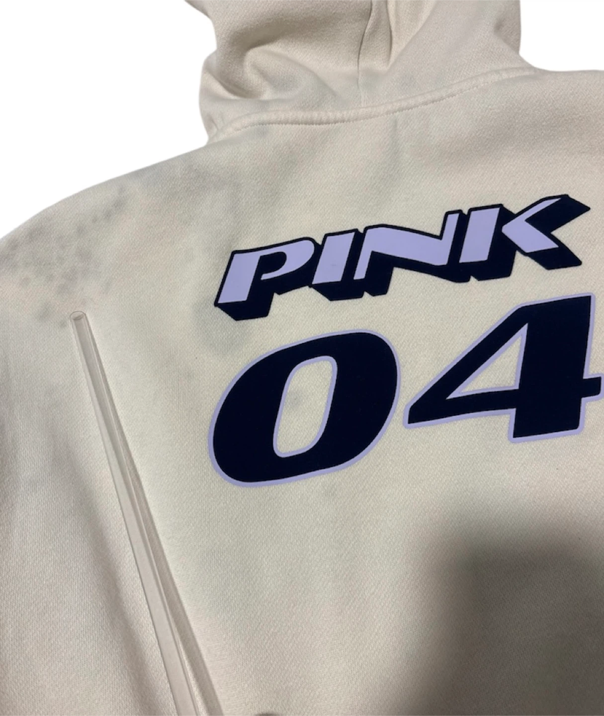 PINK by Victoria's Secret Cream Embroidered Dog Zip-Up Hoodie - photo 4