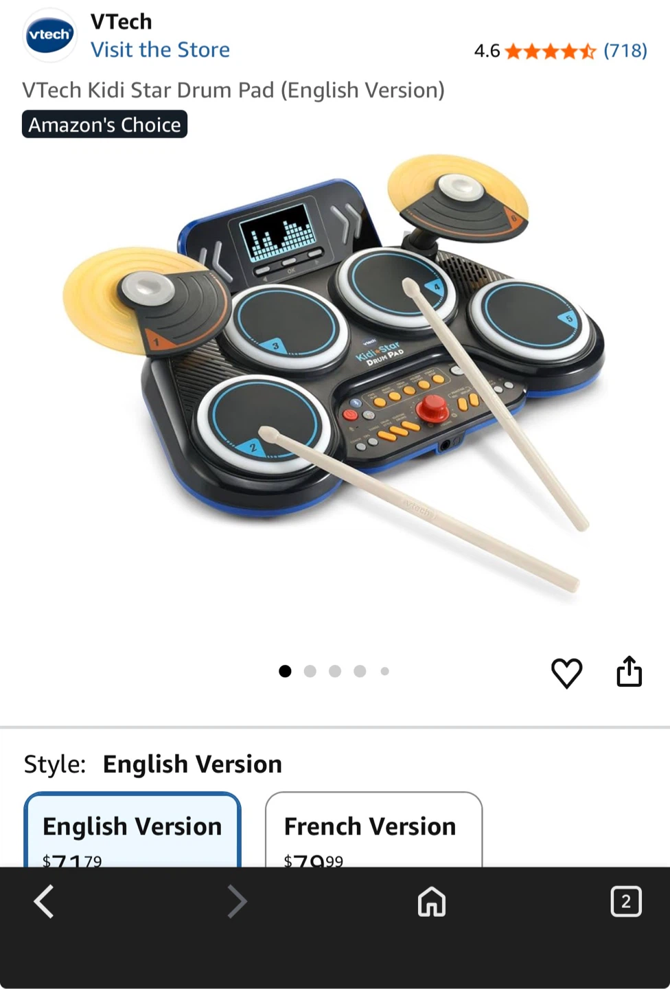 VTech Kidi Star Drum Pad - photo 2