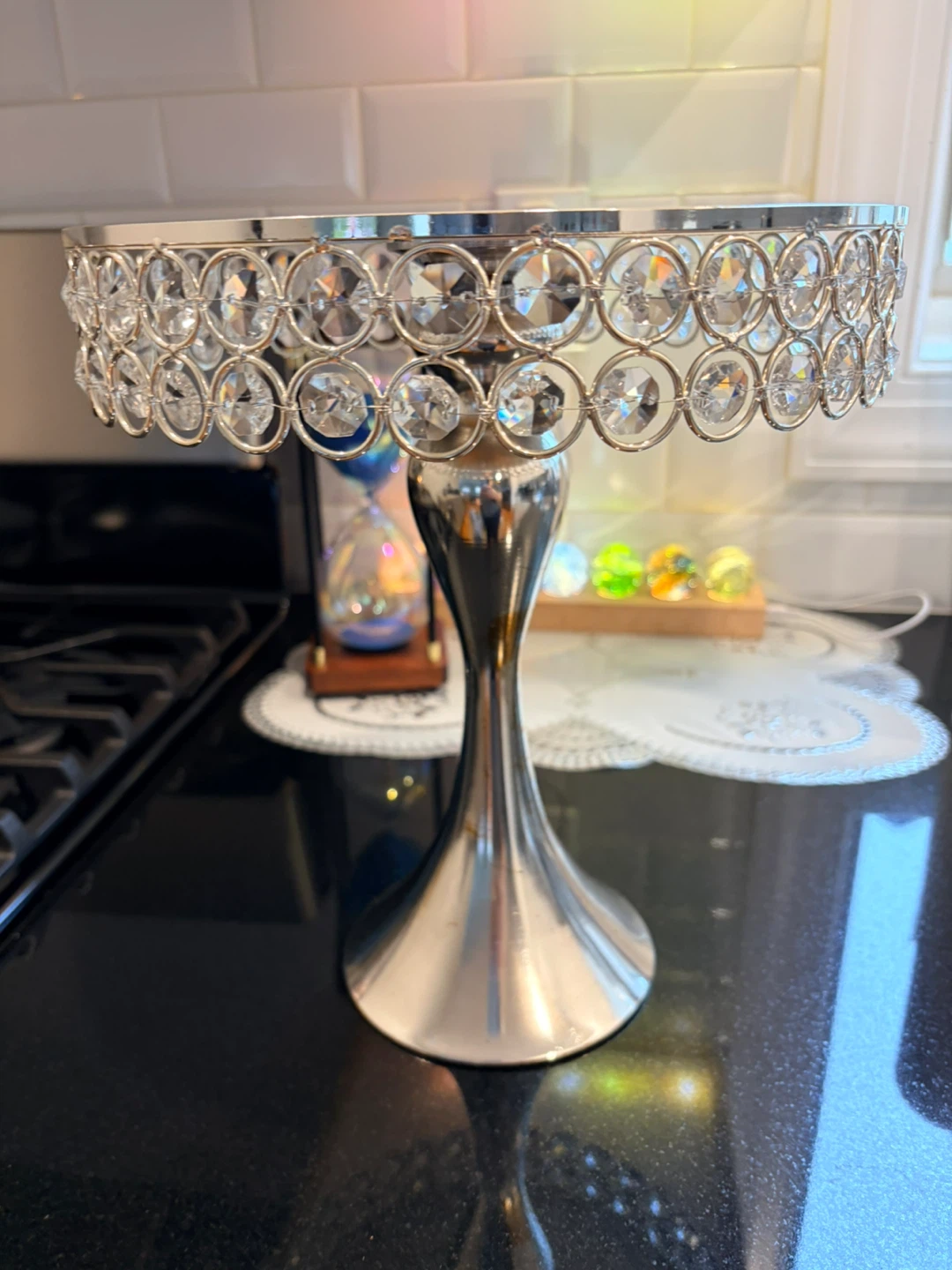 Crystal Beaded Cake Stand