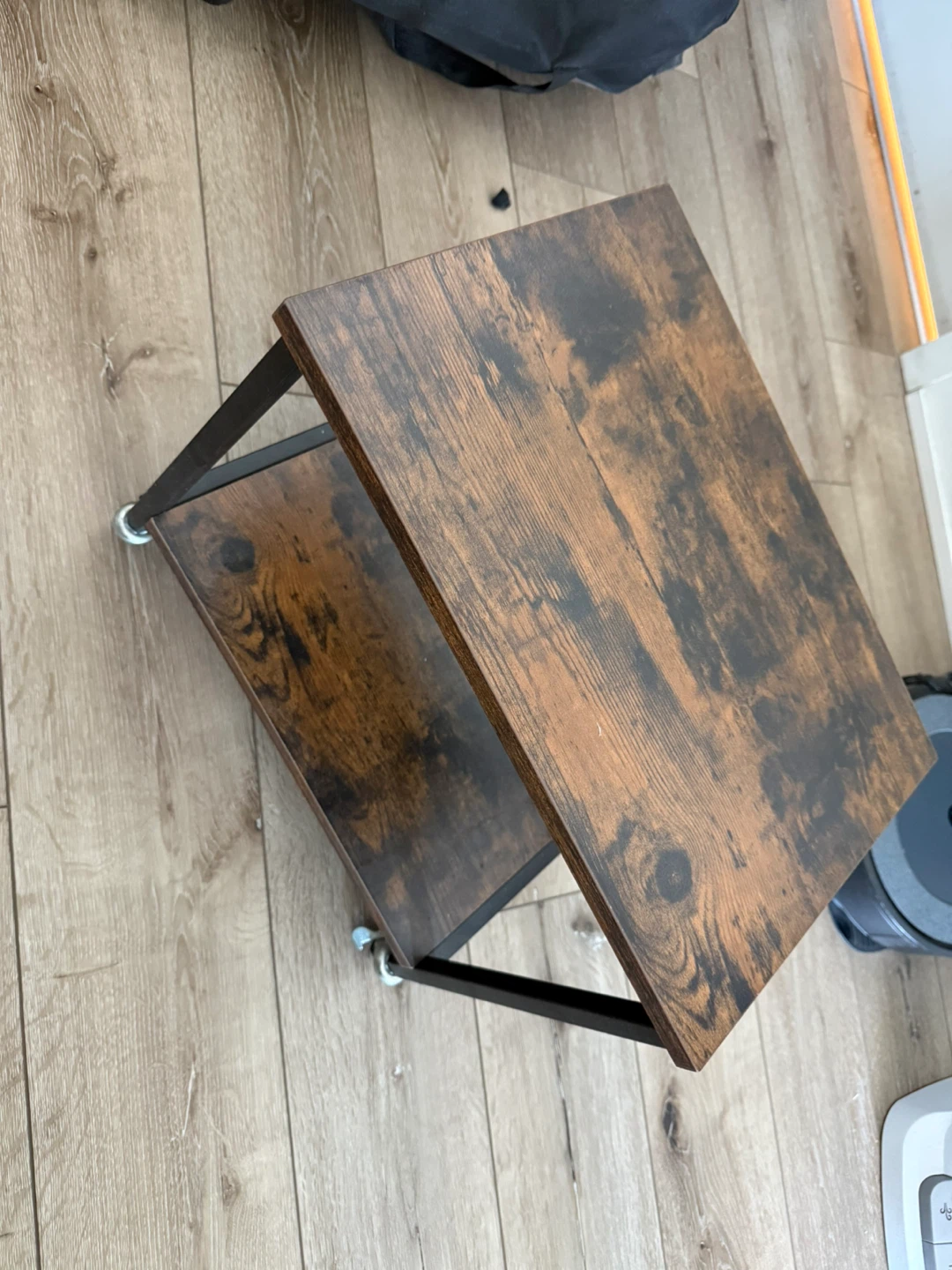 2-Tier Rolling Side Table with Wheels - photo 2