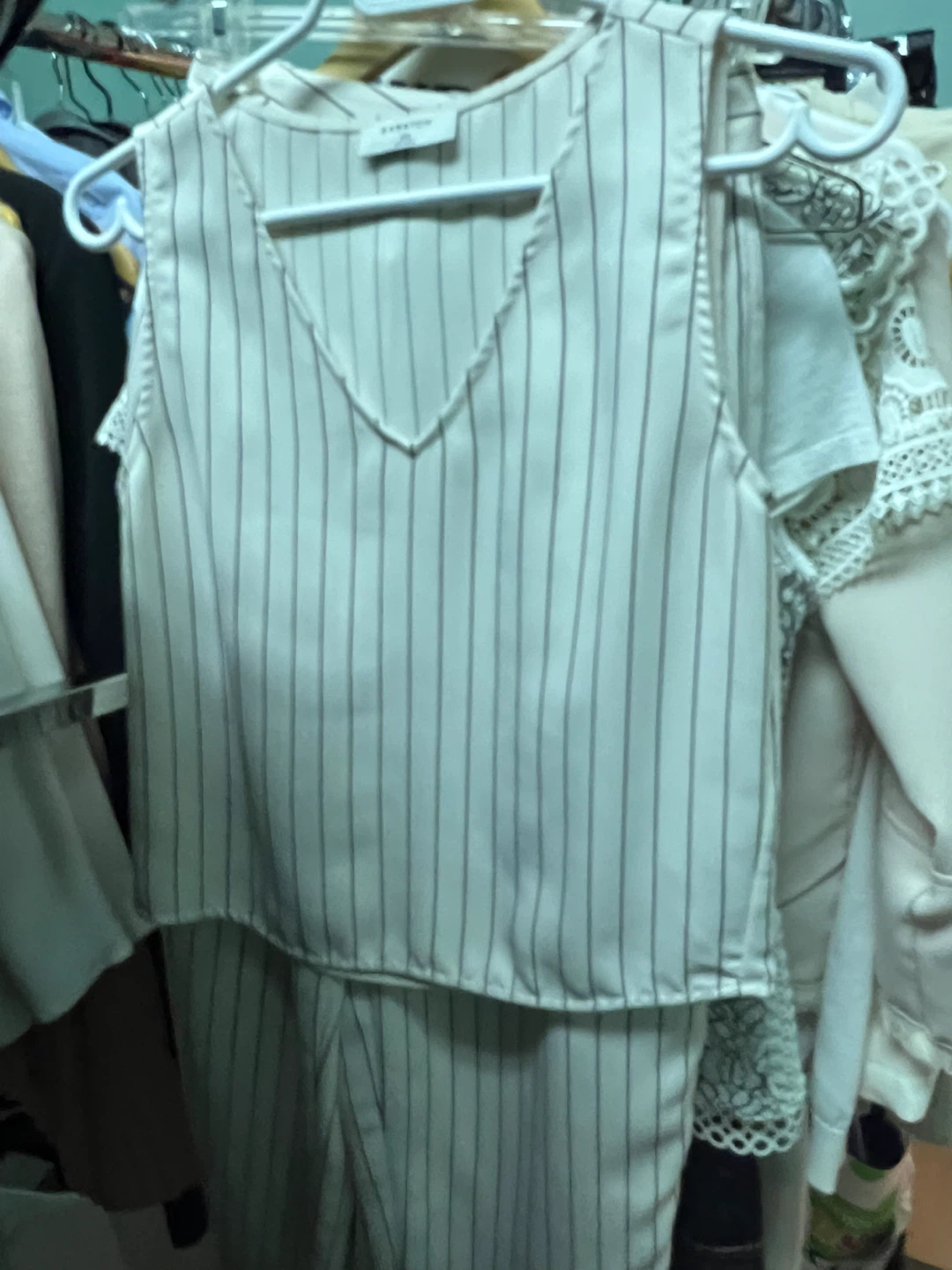 Babaton Striped Sleeveless Top XXS