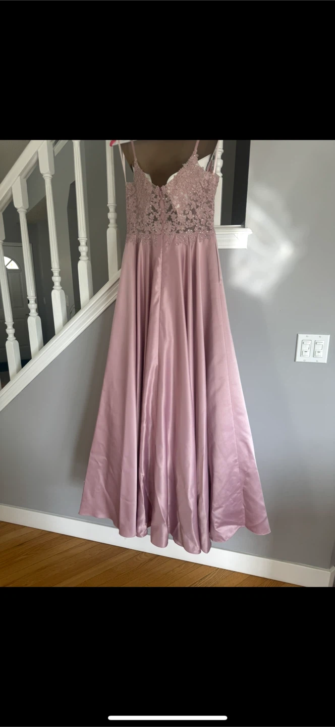 Women's Rose Lace & Beaded Formal Dress - photo 3