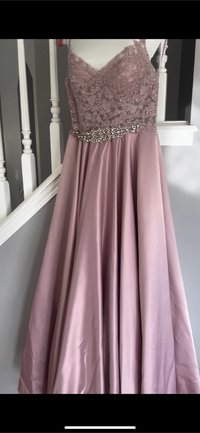 Women's Rose Lace & Beaded Formal Dress - photo 2