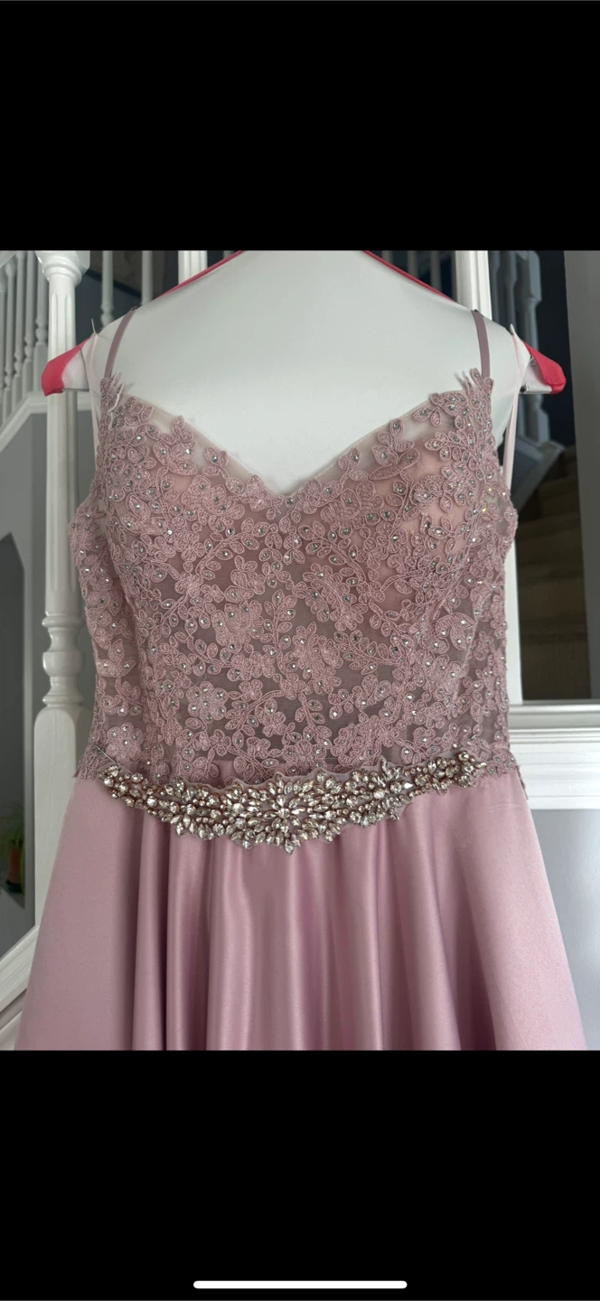 Women's Rose Lace & Beaded Formal Dress - photo 5