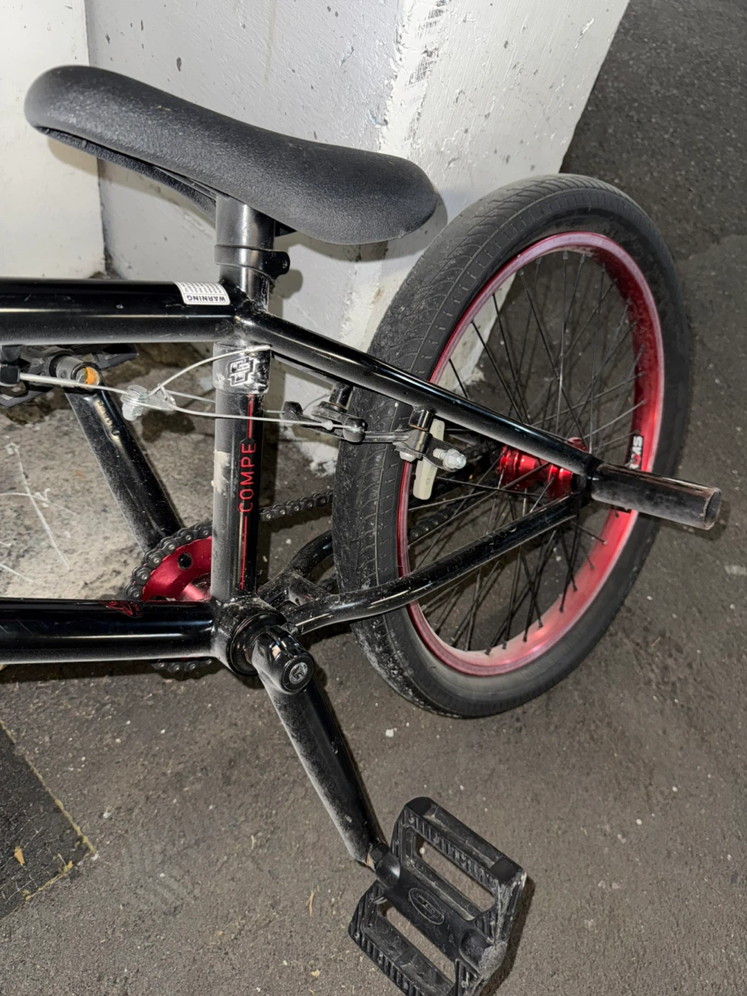 Black BMX Bike with Red Accents - photo 2