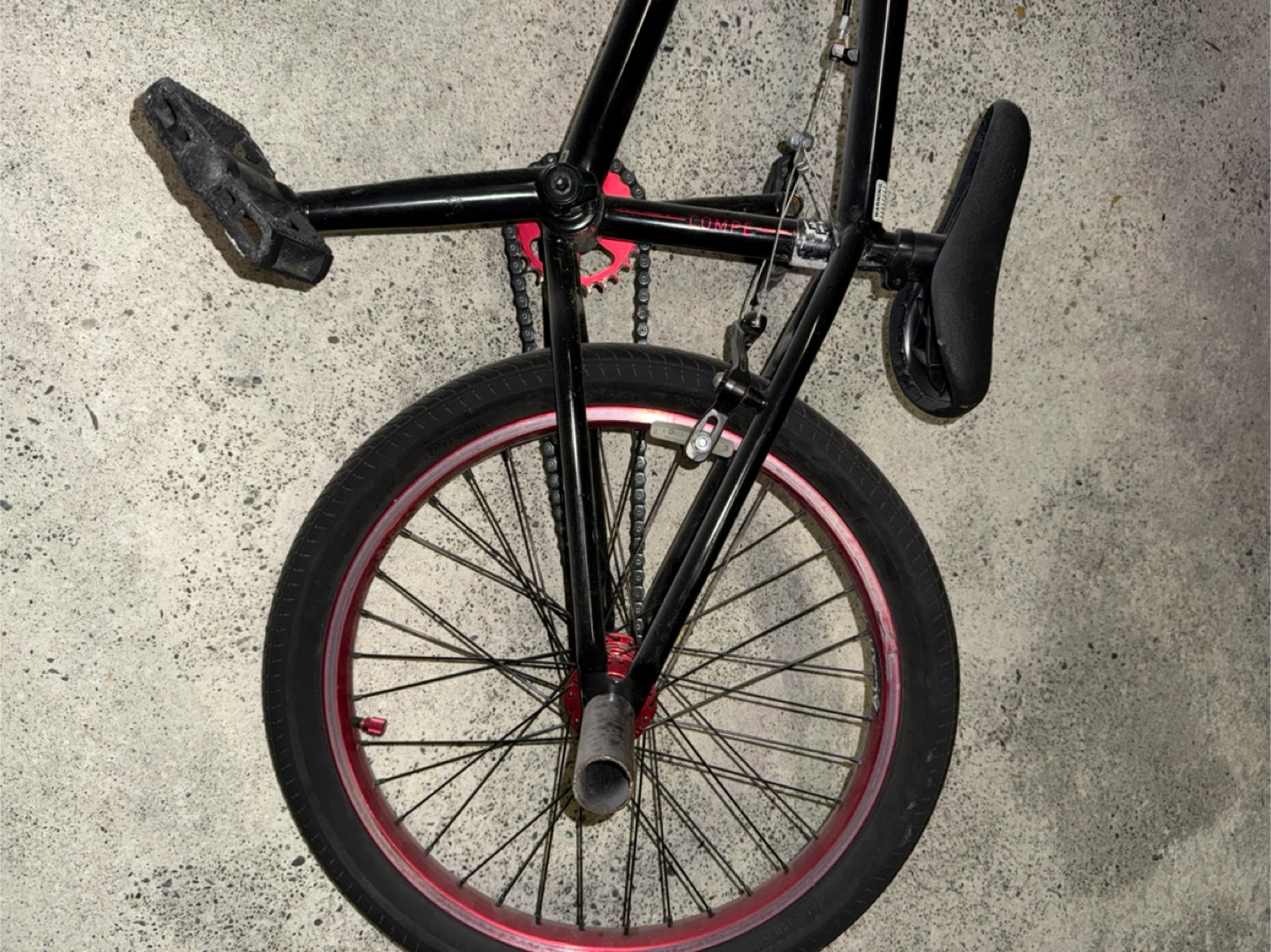 Black BMX Bike with Red Accents - photo 3