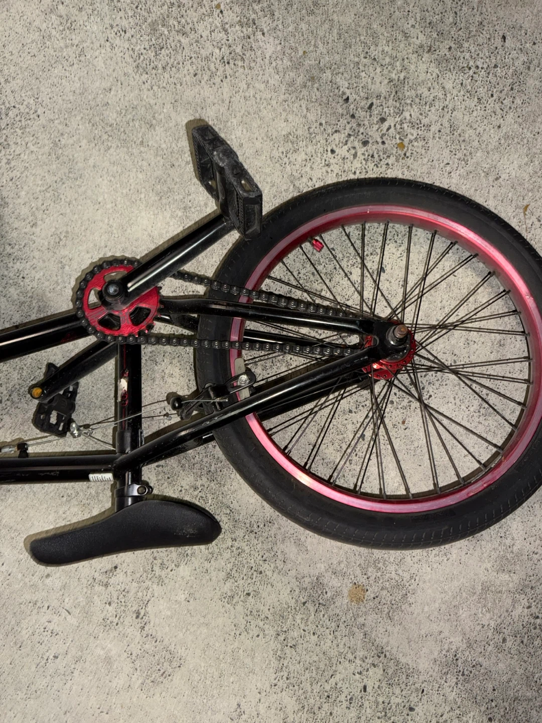 Black BMX Bike with Red Accents - photo 4