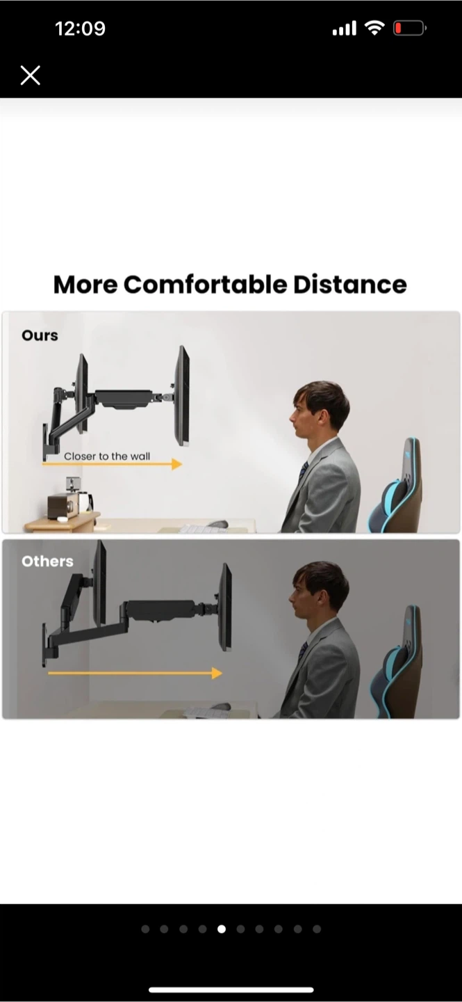 Counterbalance Dual Monitor Wall Mount - photo 5