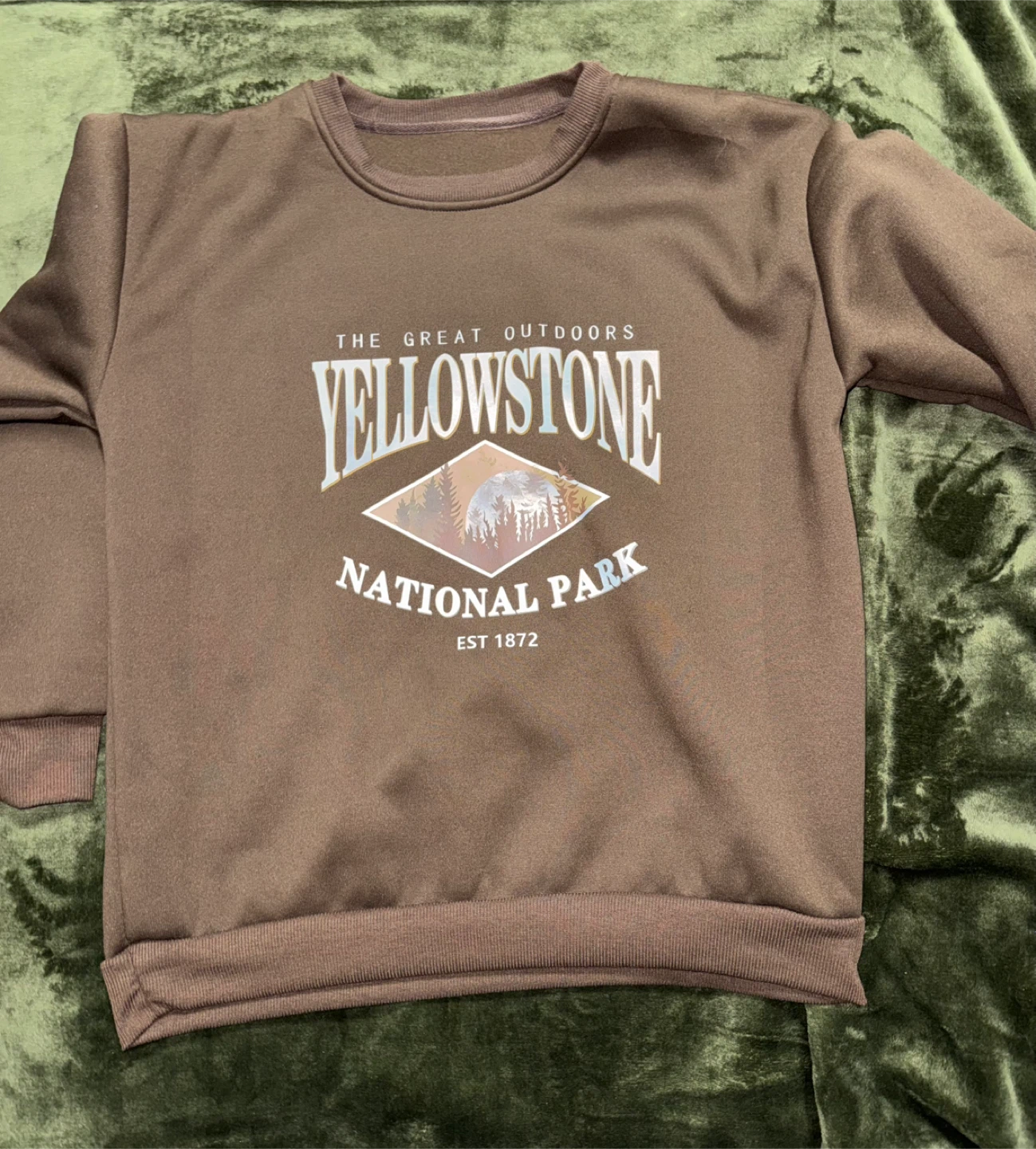 Brown Yellowstone National Park Sweatshirt
