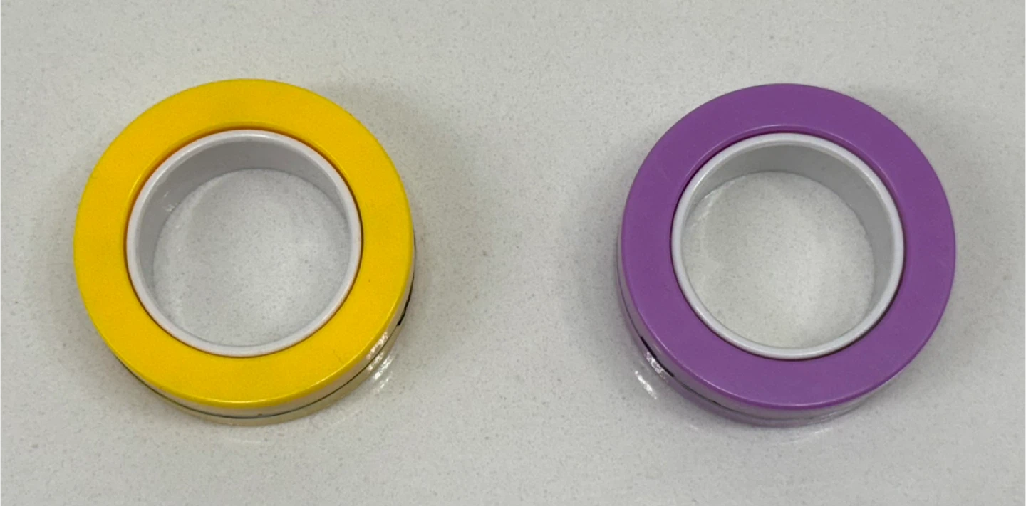 New Yellow & Purple Magnetic Rings