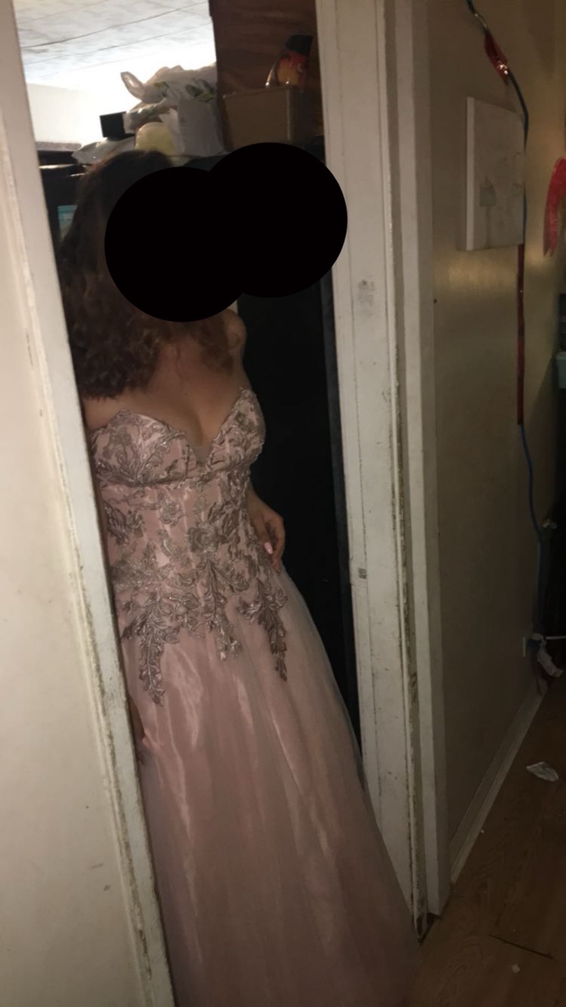 Pink Grad/Prom Dress with Lace Appliques - photo 2