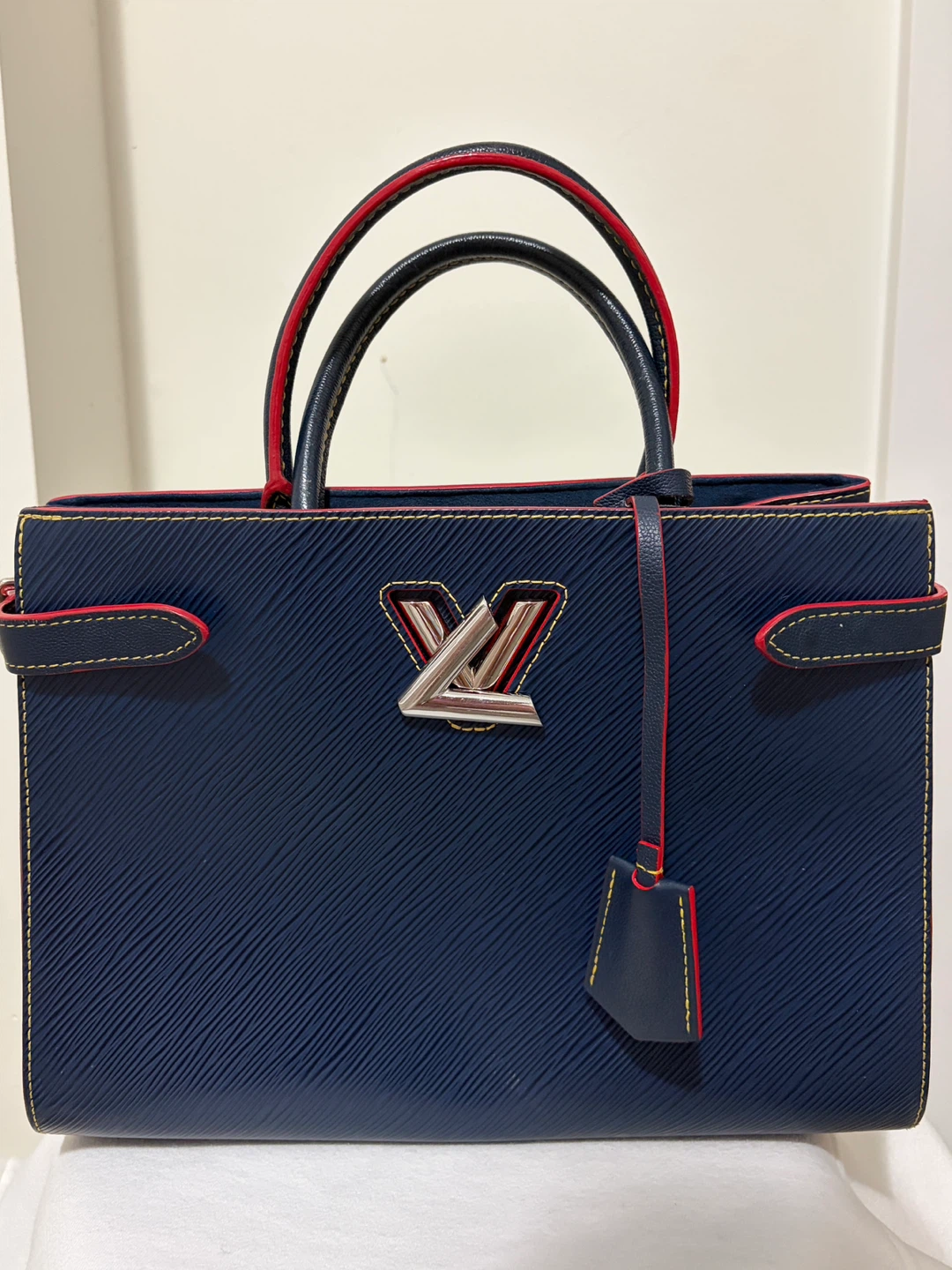 Louis Vuitton Navy Epi Leather Twist Tote