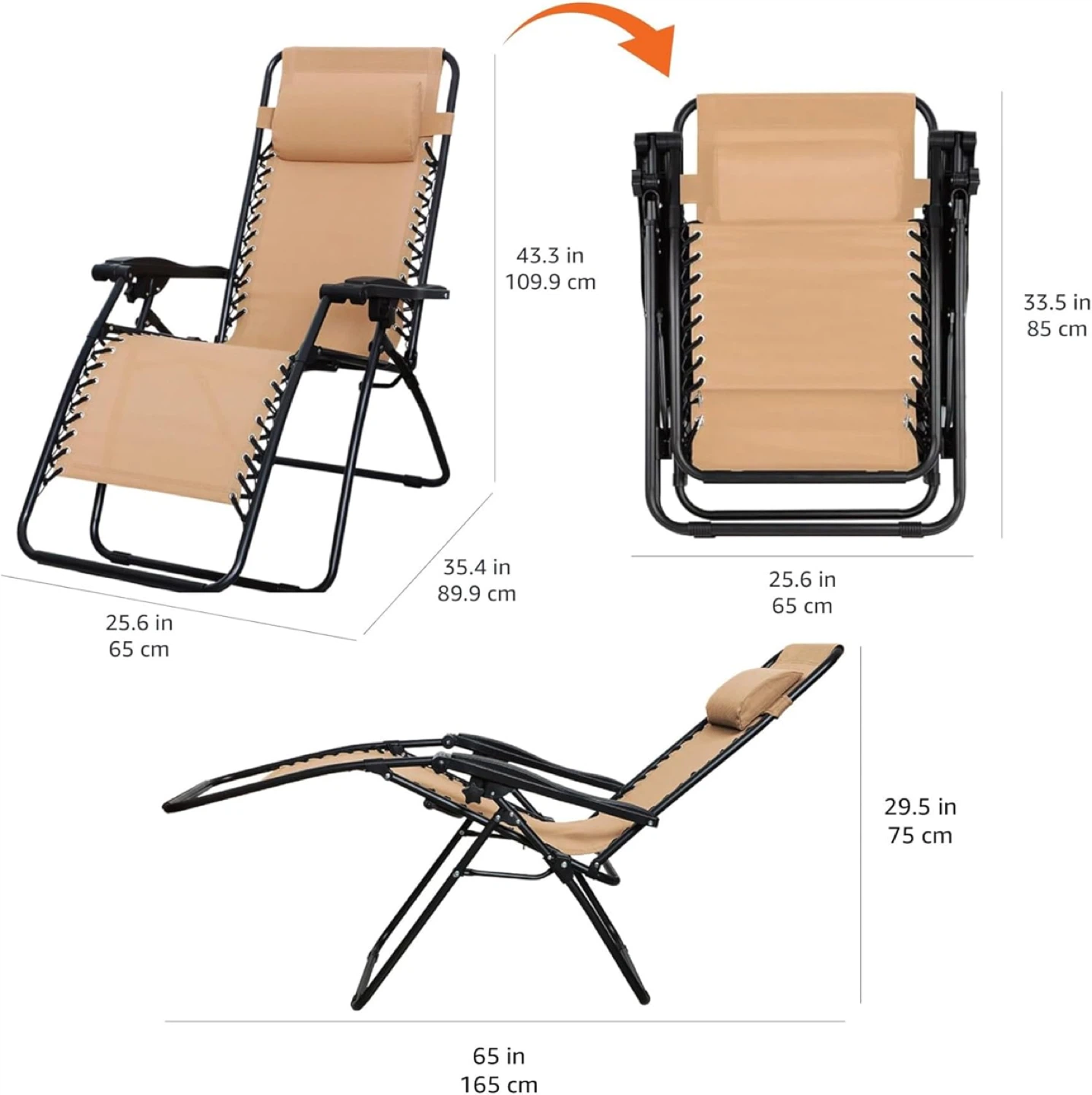 Zero Gravity Chair - Beige - photo 3