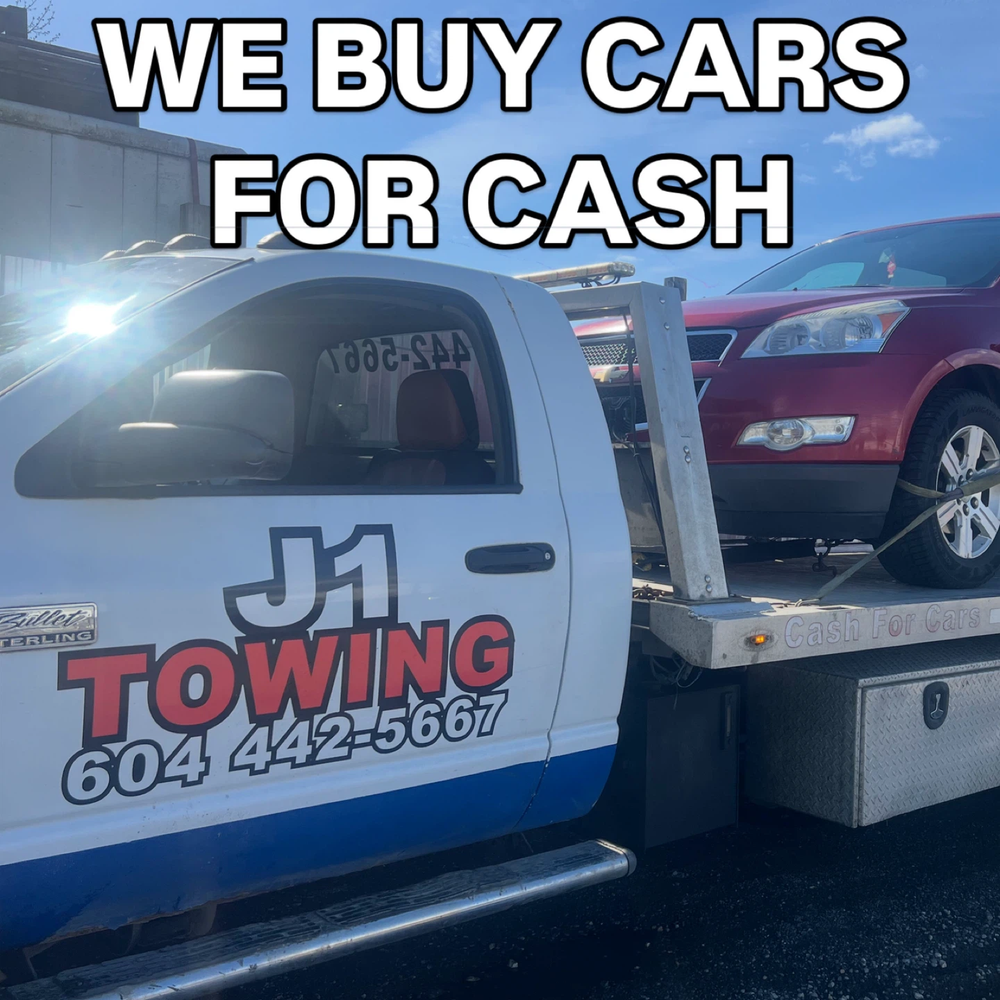 J1 Towing - We Buy Cars For Cash
