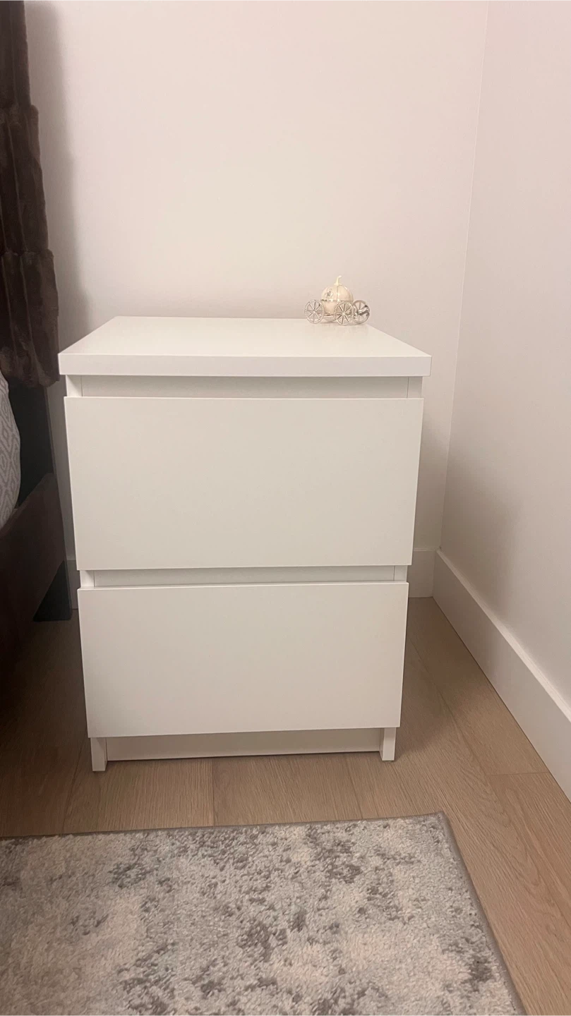 White 2-Drawer Nightstands from ikea