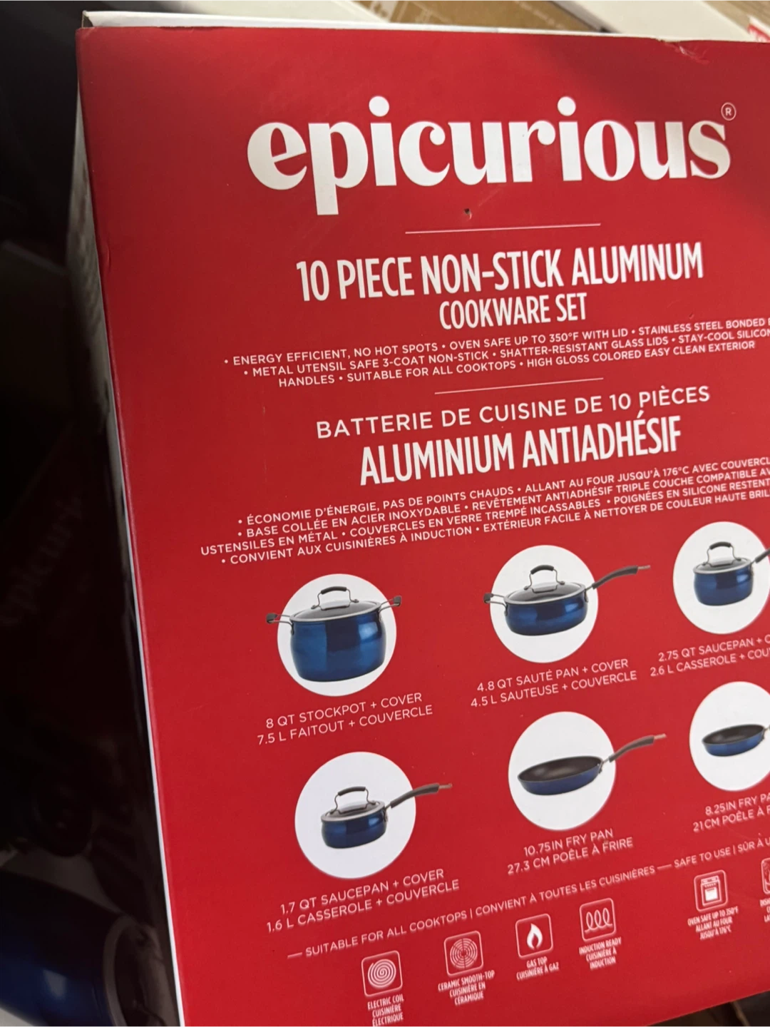 Epicurious 10 Piece Non-Stick Aluminum Cookware Set