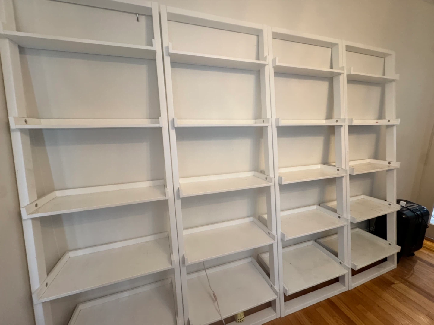 White Leaning Bookshelf - photo 2