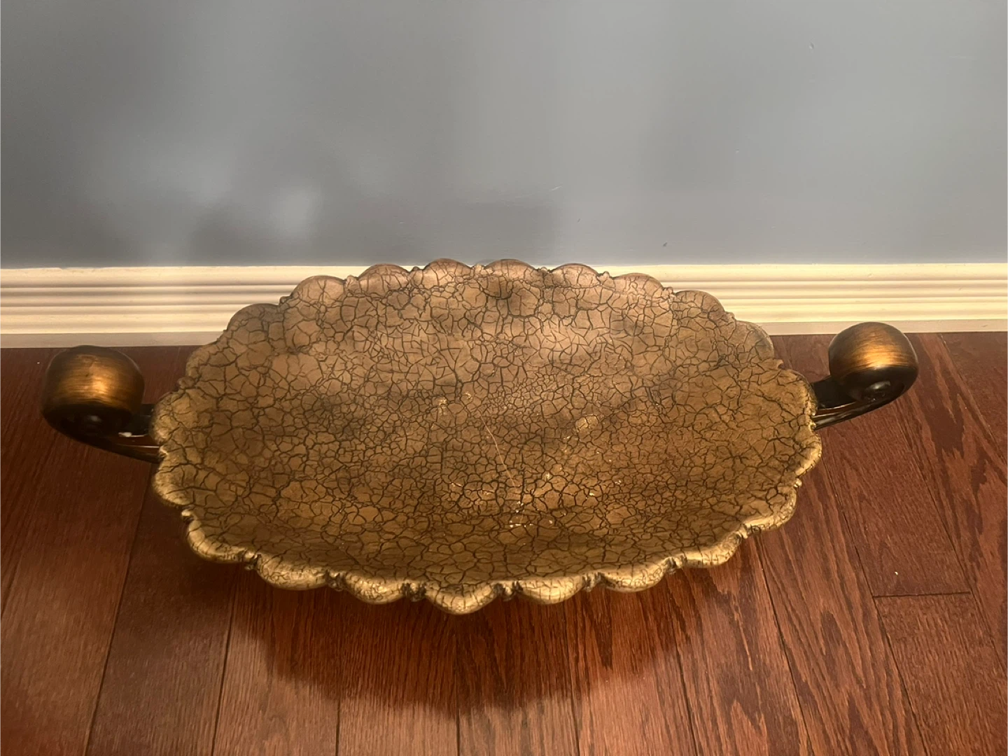 Decorative Gold Tray with Handles - photo 2
