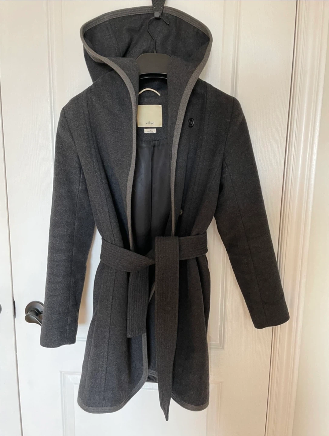 Aritzia - Wilfred wool & cashmere hooded coat