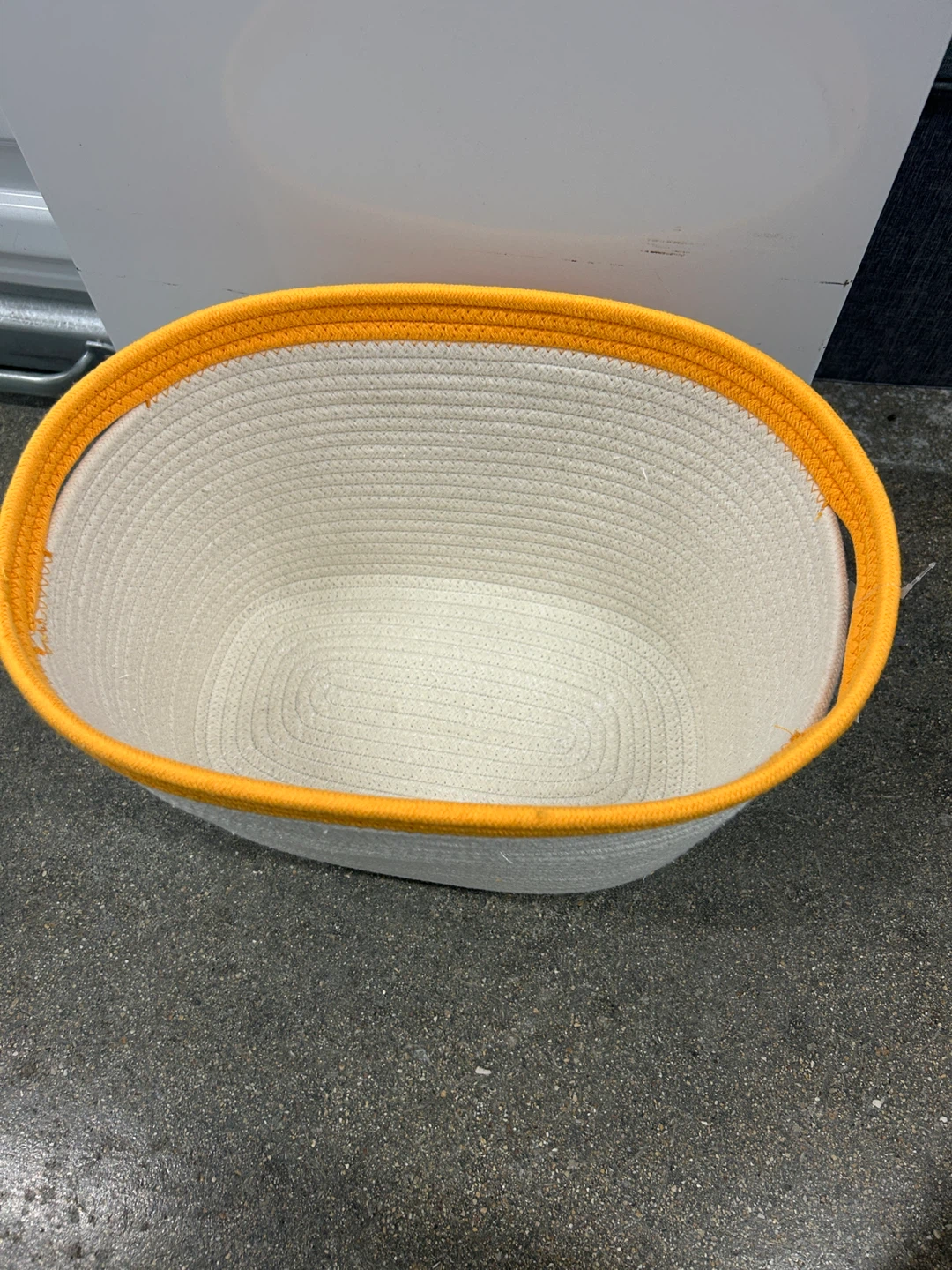 Rope Storage Basket - White & Orange - photo 2