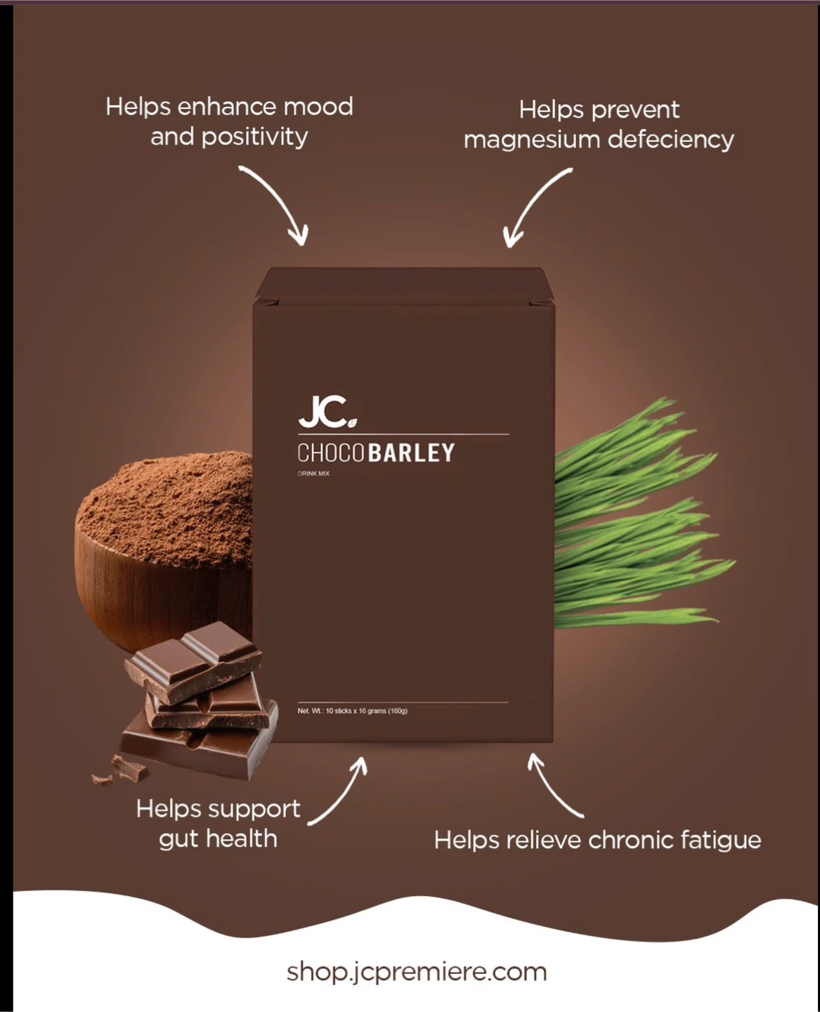 JC Choco Barley Drink Mix - 10 Sticks (150g) - photo 2