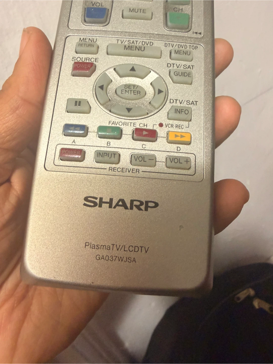 Sharp PlasmaTV/LCDTV Remote Control GA037WJSA - photo 5