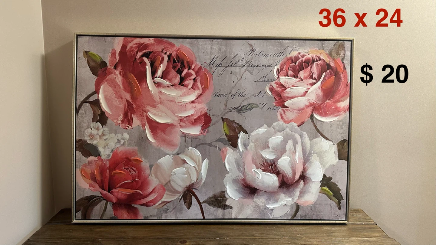 Floral Wall Art Painting 36 x 24