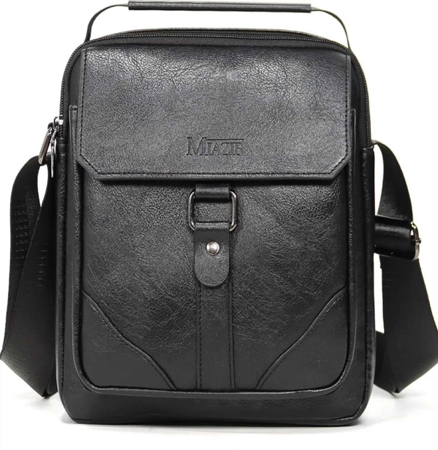 MIAZIE Black PU Leather Crossbody Bag - 24cm - photo 3