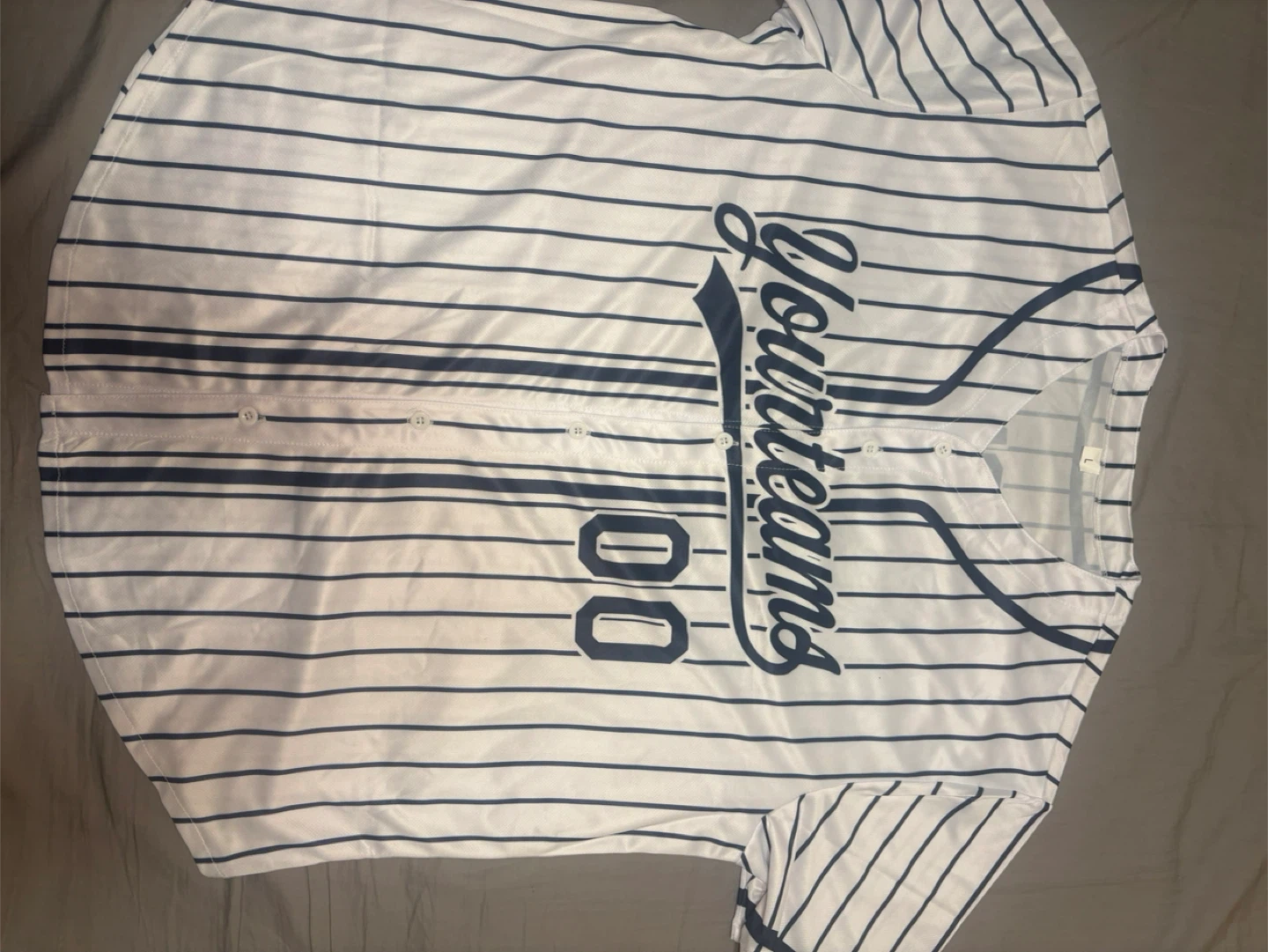 Striped Baseball Jersey with "Yourname" and "00" - photo 2