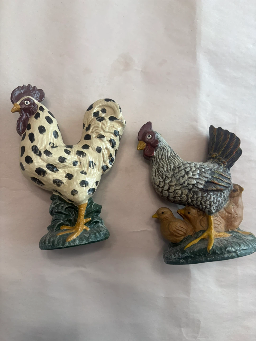 Abbott Collection Ceramic Rooster and Hen Figurines with Chicks - photo 2