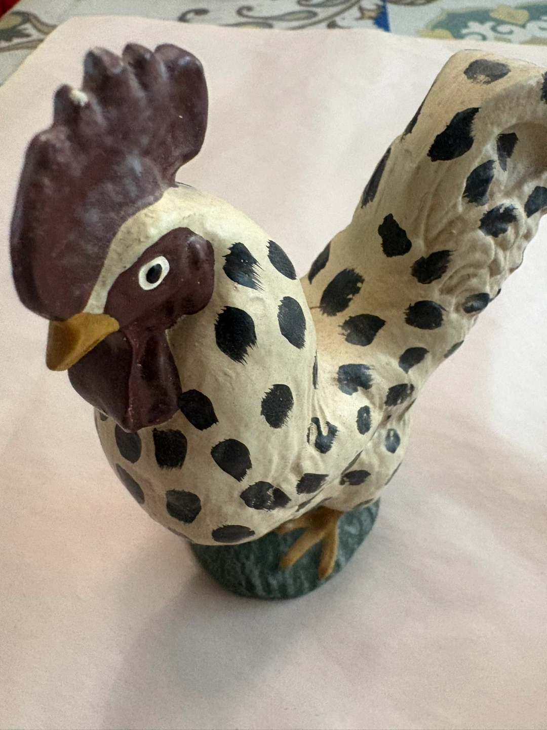 Abbott Collection Ceramic Rooster and Hen Figurines with Chicks