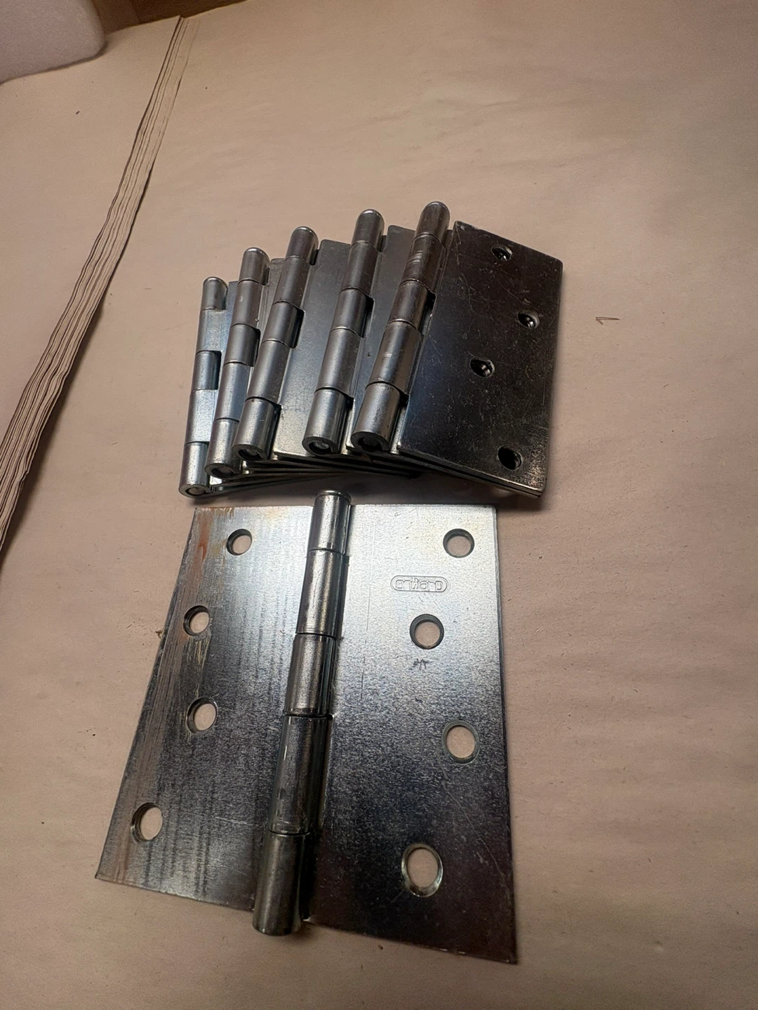 Bundle of 6 Silver Door Hinges - photo 2