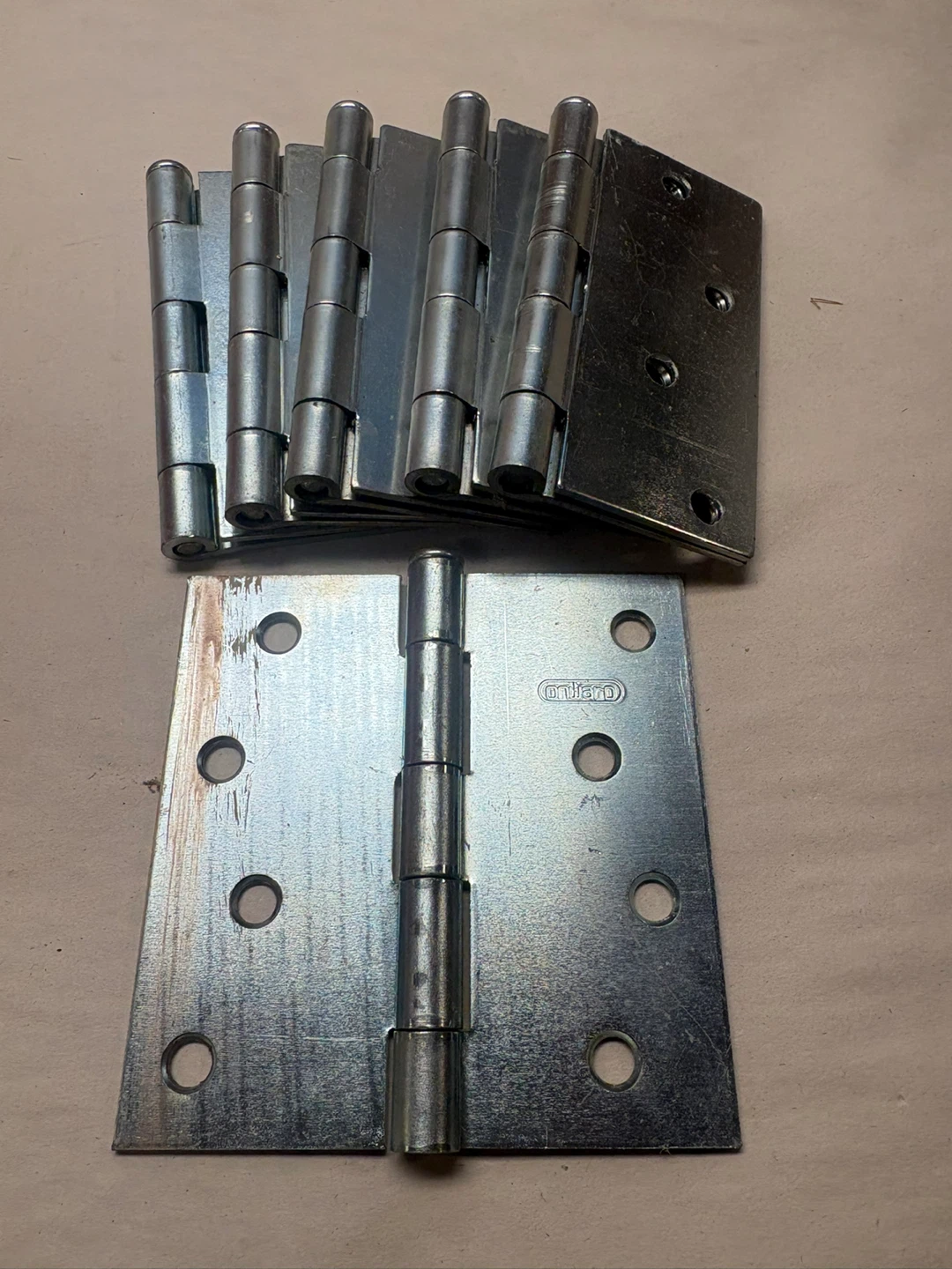 Bundle of 6 Silver Door Hinges - photo 3