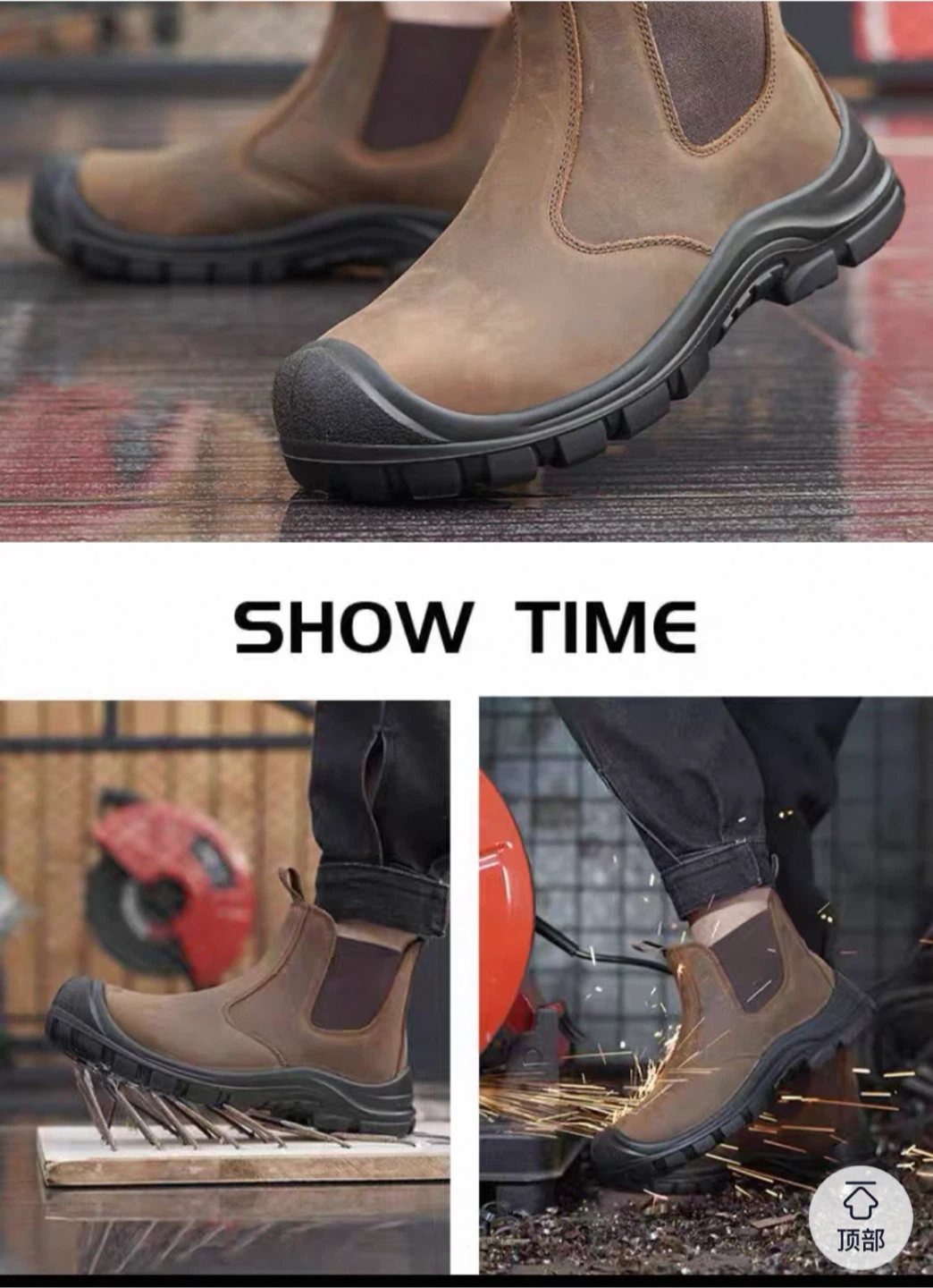 Brown Leather Chelsea Safety Boots - photo 2