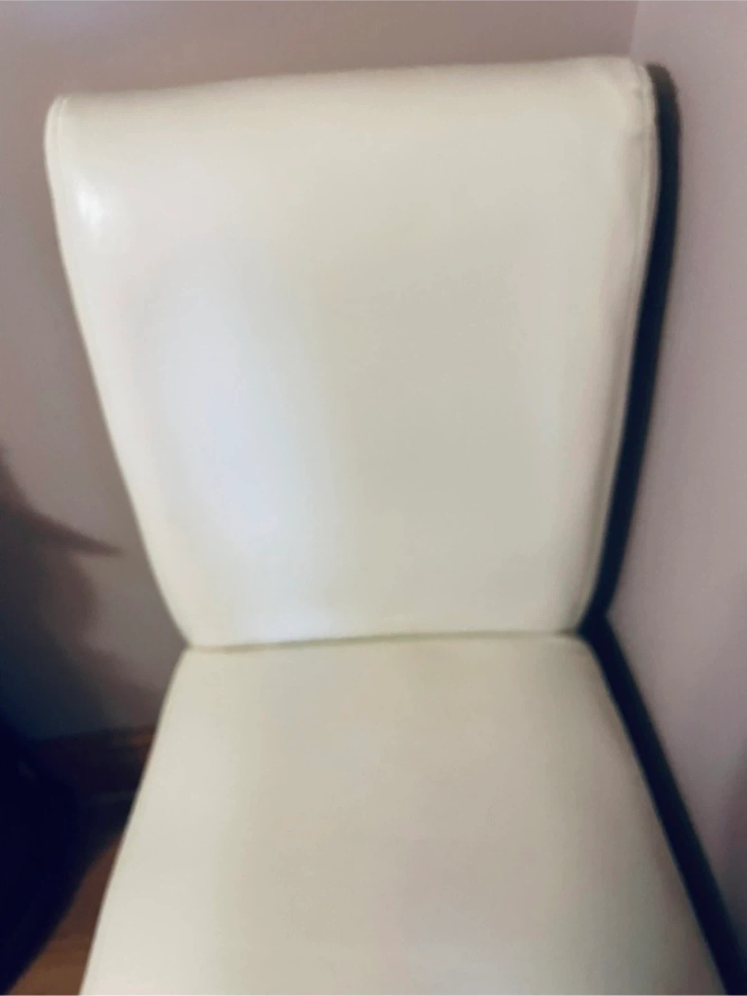 White Faux Leather Bar Stool