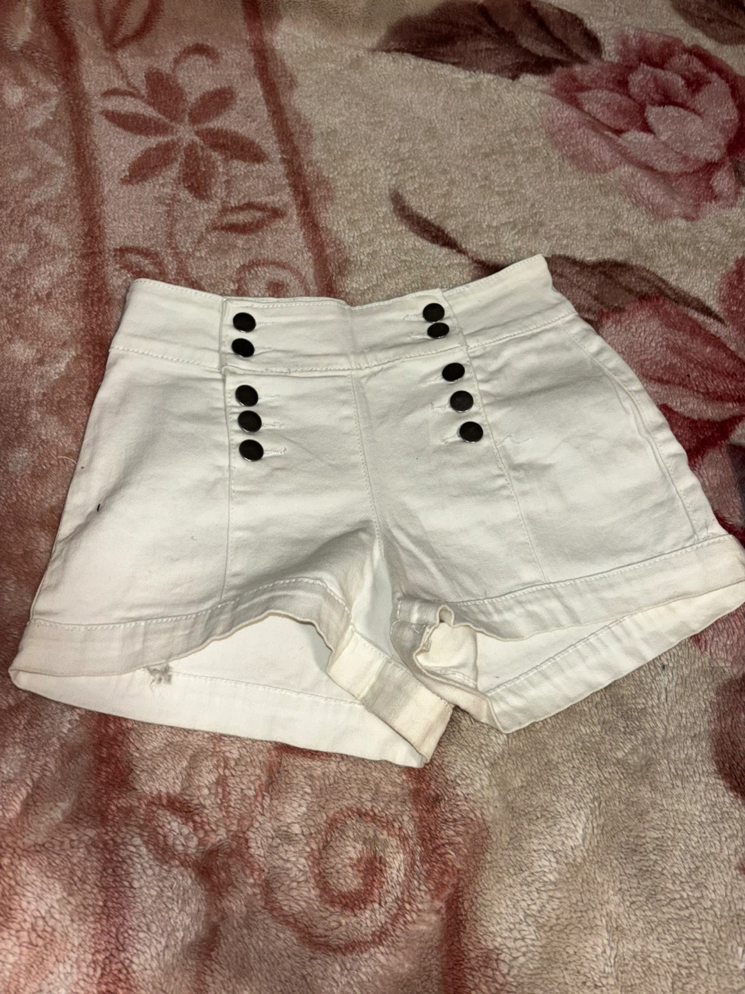 High-waisted Sailor Shorts - Black and White - photo 3