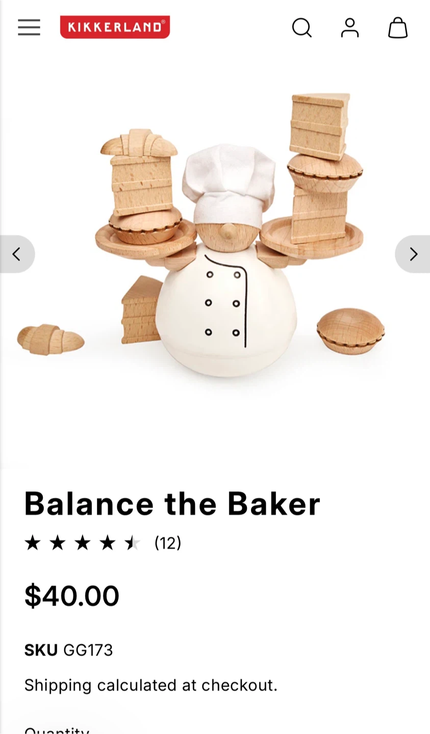 Kikkerland Balance the Baker stacking game - photo 5