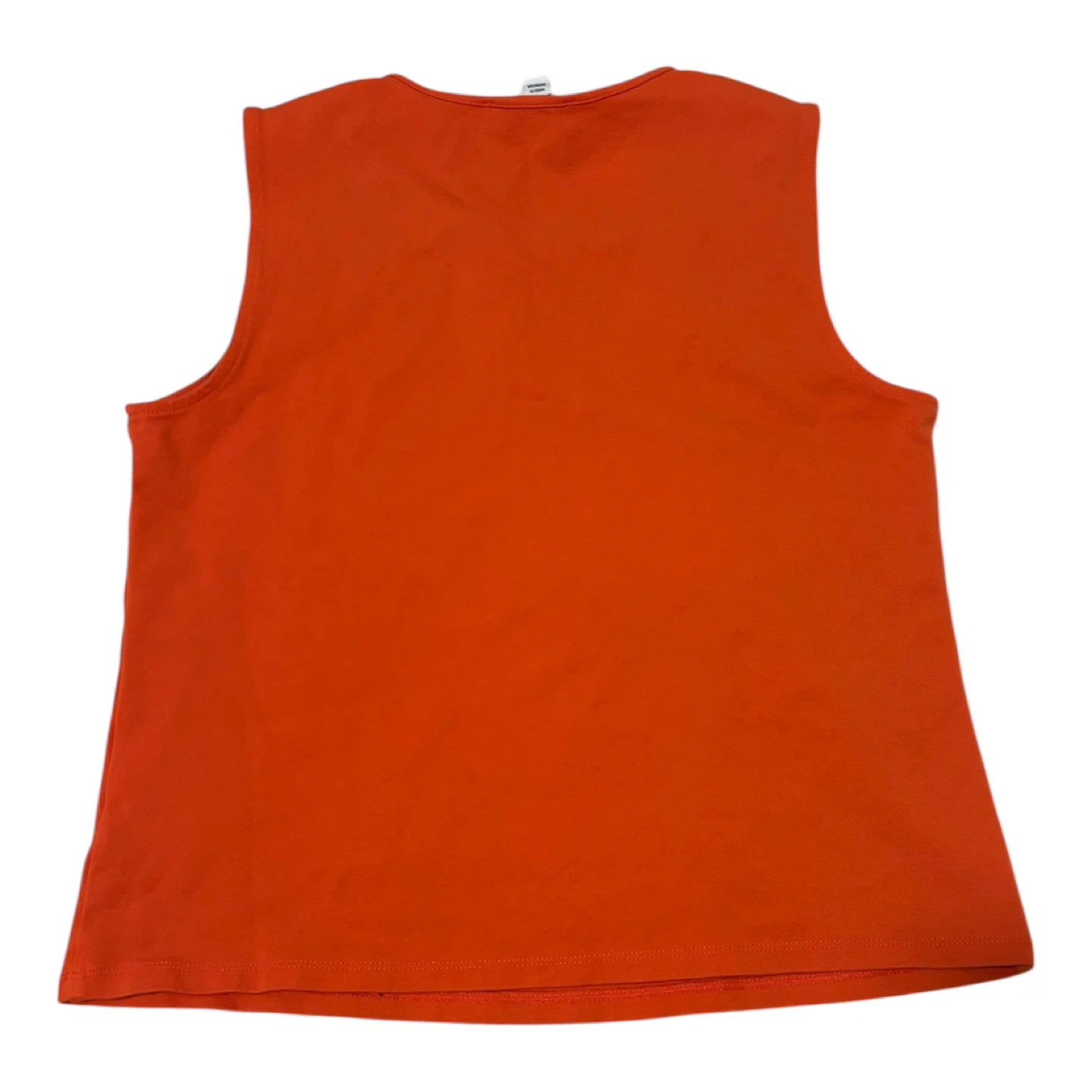 Nine West Orange Sleeveless Asymmetrical Neck Top - Medium - photo 2