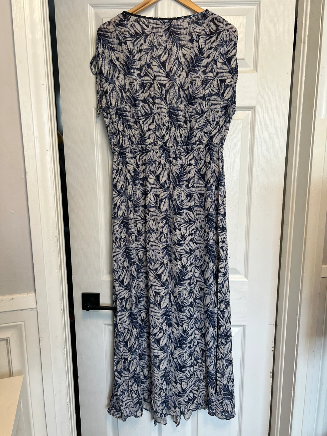 New Maxi Dress - Blue Leaf Print - photo 2